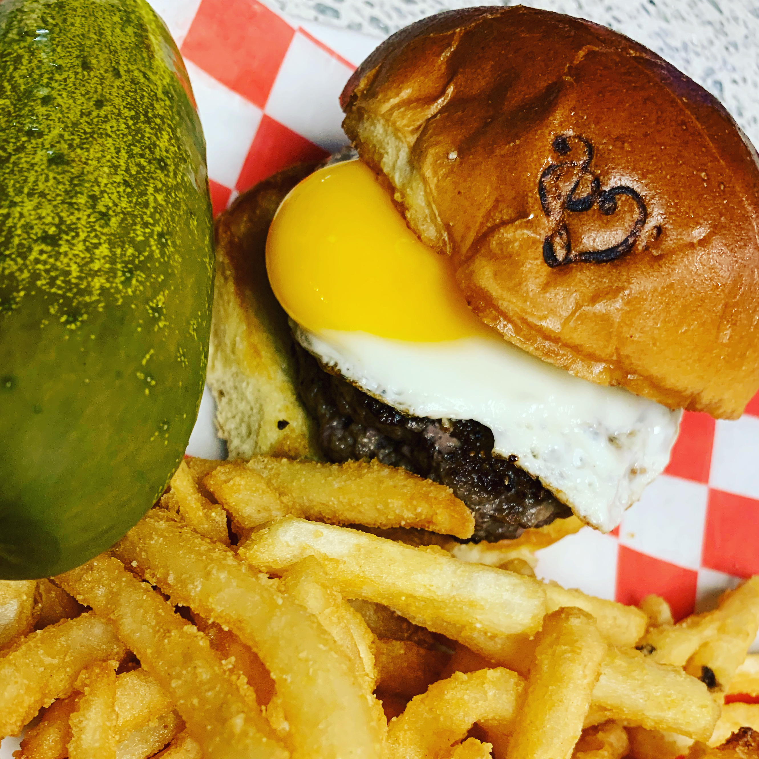 Order The Hungover Delight Steak Burger food online from Larsen's Diner store, Jersey City on bringmethat.com