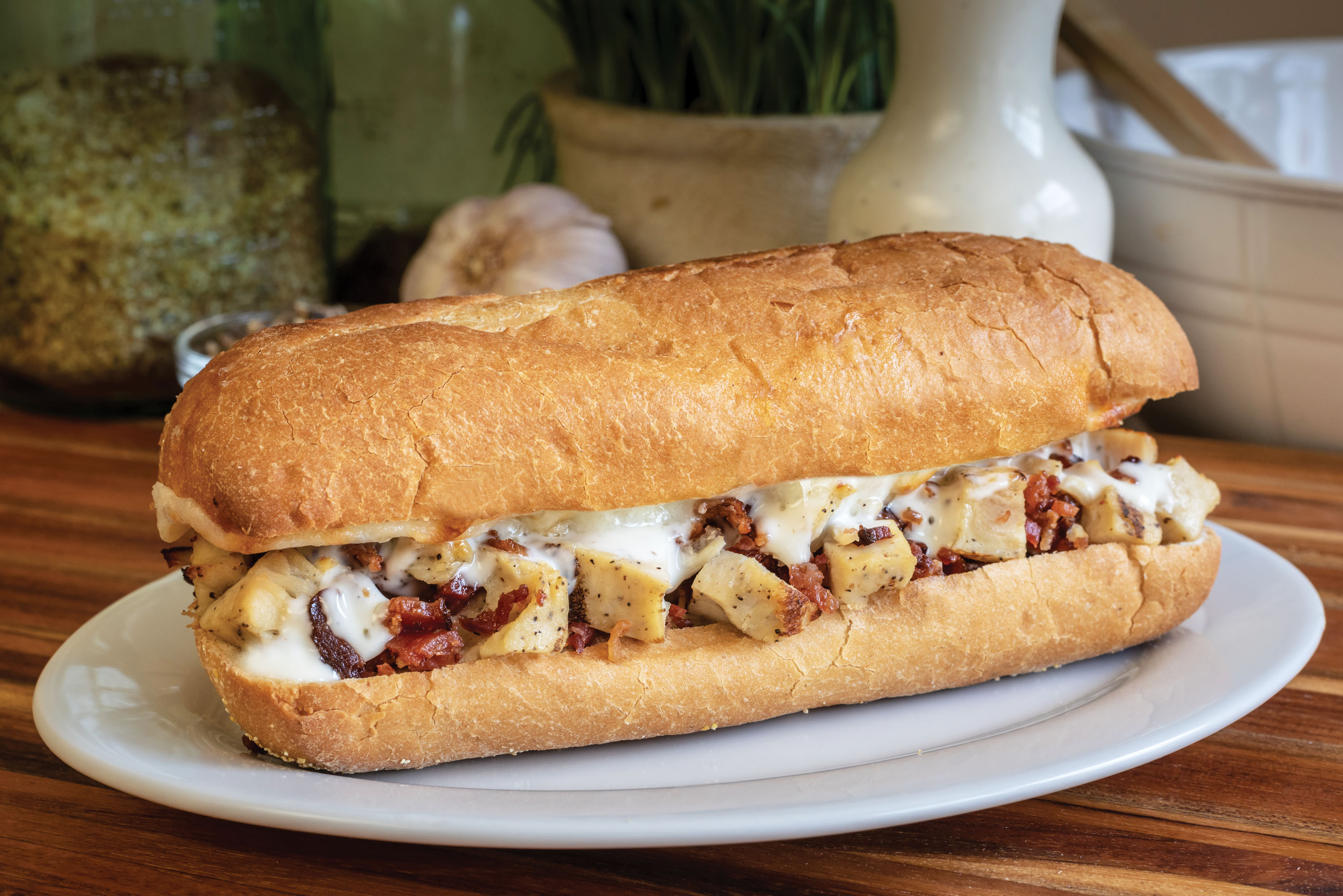 Order Chicken Bacon Ranch Baked Sub food online from Noble Romans store, Rockford on bringmethat.com