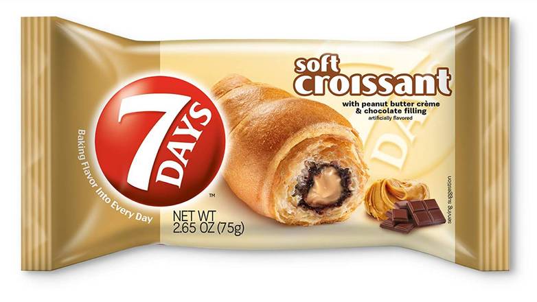 Order 7Days Soft Croissant, Peanut Butter Chocolate Filling 2.65 oz food online from Valero Food Mart store, Murrayville on bringmethat.com