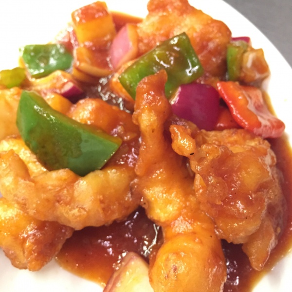 Order S10. Sweet and Sour Shrimp food online from Mint chinese and thai cuisine store, Chamblee on bringmethat.com