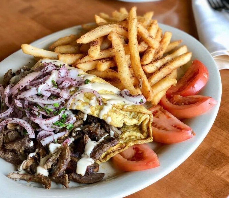 Order Shawarma Omelette food online from Libanais Resturant store, Lincolnwood on bringmethat.com