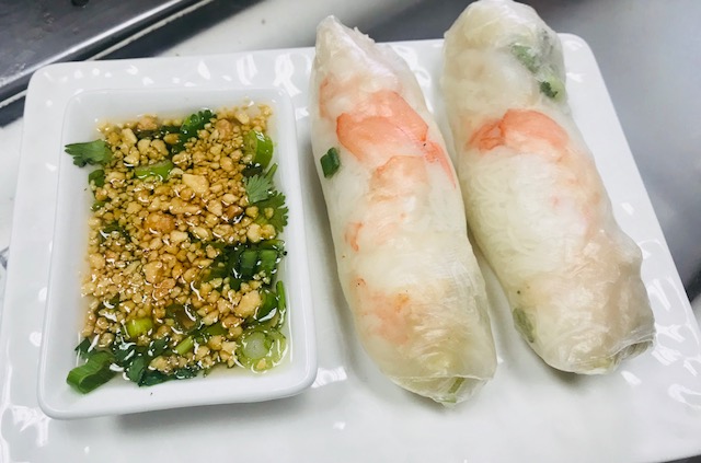 Order Lao Fresh Rolls (2 pieces) food online from Pho Thai-Lao Kitchen store, Maywood on bringmethat.com