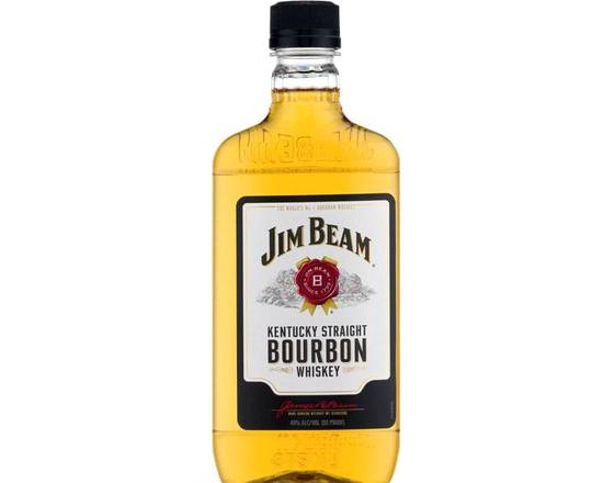 Order Jim Beam Bourbon Whiskey  375 mL (ABV 40%)  food online from Central Liquor Market store, Los Angeles on bringmethat.com