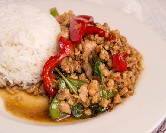 Order Kao Gra Prow food online from King Of Thai Noodle store, San Francisco on bringmethat.com