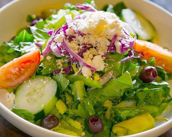 Order Greek Salad - Large food online from New York Pizzeria store, Houston on bringmethat.com