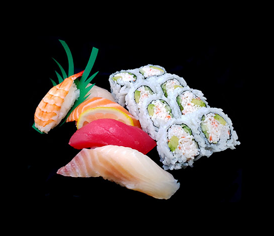 Order Sushi and California Roll Combo food online from Hamachi Sushi Express store, La Habra on bringmethat.com