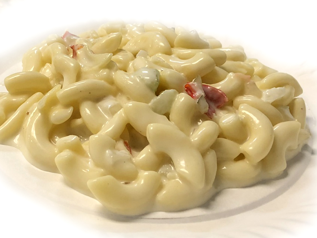 Order Small Side Macaroni Salad food online from Pizza Man store, Pasadena on bringmethat.com