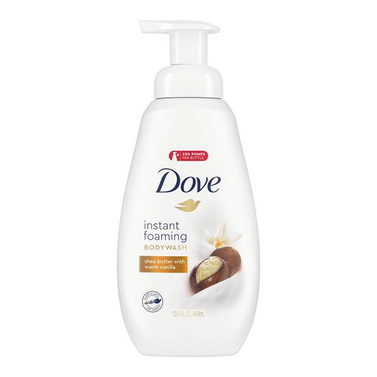 Order Dove Skin Nourishing Shea Butter with Warm Vanilla Instant Foaming Body Wash, 13.5 OZ food online from CVS store, INGLEWOOD on bringmethat.com