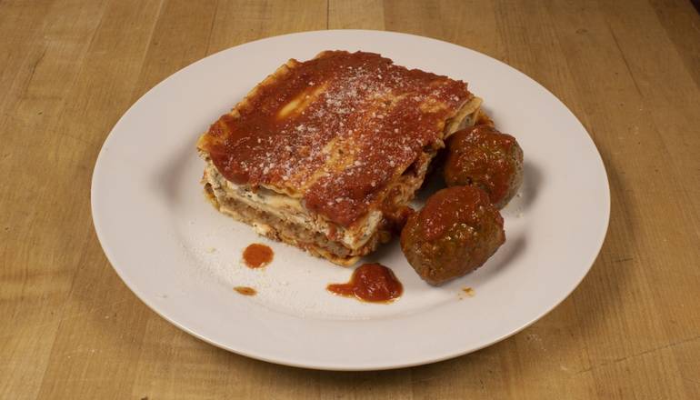 Order Meat Stuffed Lasagna Dinner with Meatballs food online from Amato's Real Italian Food To Go store, Portland on bringmethat.com