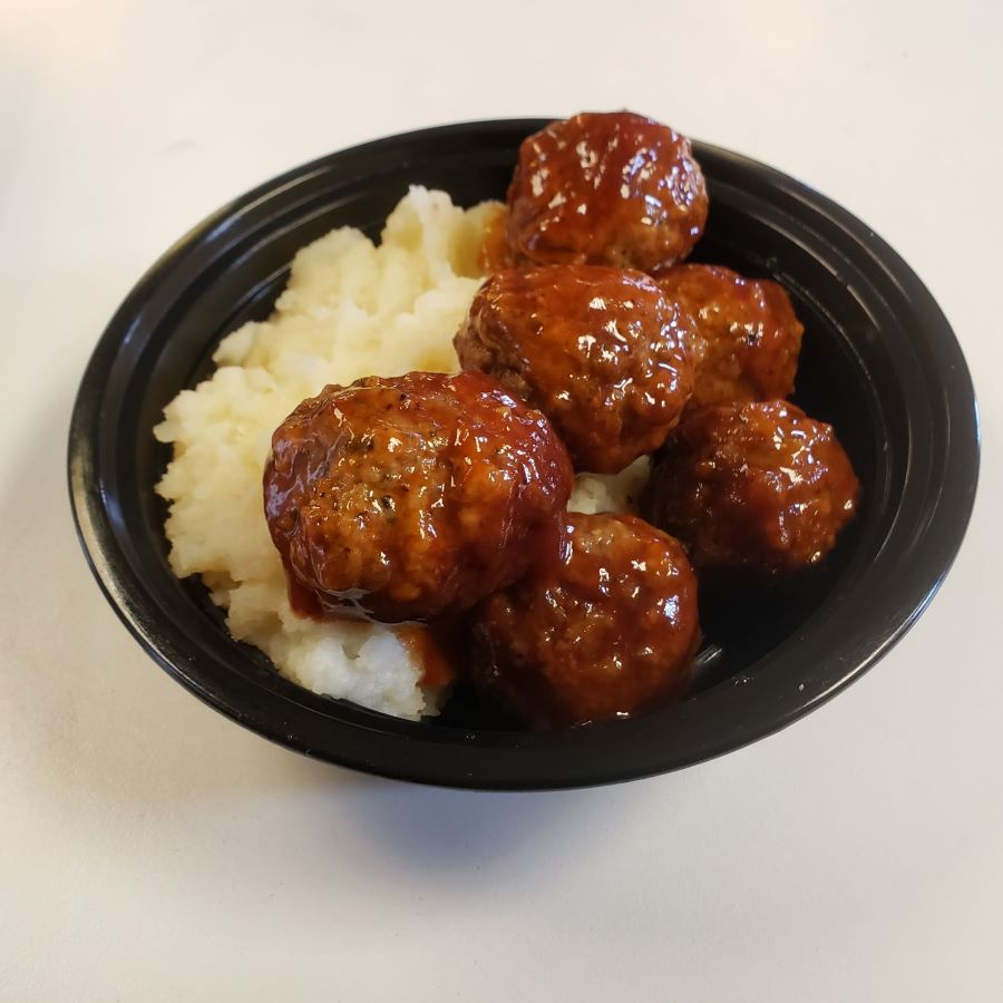 Order BBQ Meatball and Homemade Mash Potatoes food online from Food Land Minimart store, Mansfield on bringmethat.com