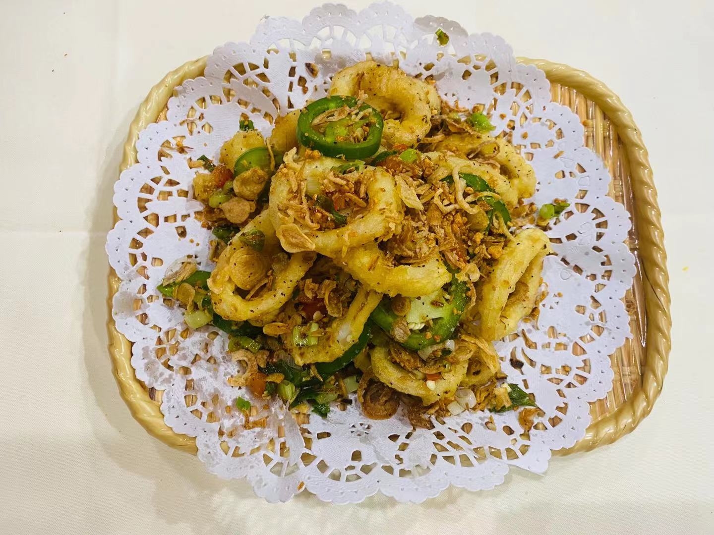 Order P10. Salt & Pepper Calamari food online from Wei Buford store, Buford on bringmethat.com