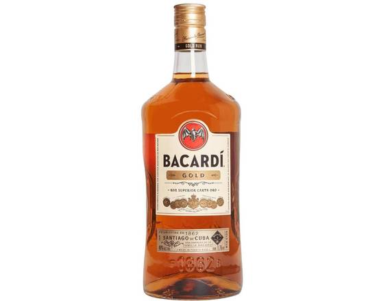 Order Bacardi Gold, 1.75L rum (40.0% ABV) food online from 50th Street Liquor, Beer & Wine store, Lubbock on bringmethat.com