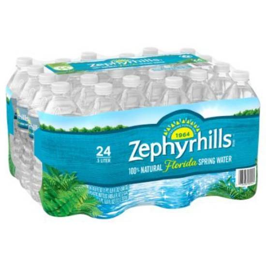 Order Zephyrhills 100% Natural Spring Water (16.9 oz x 24-pack) food online from 7-Eleven By Reef store, Marietta on bringmethat.com