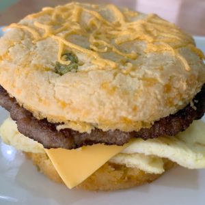 Order Low Jalapeño Cheddar Sandwiches Sausage Egg and Cheese Biscuit  food online from Health Prep Meals store, Weslaco on bringmethat.com