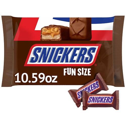 Order Snickers Halloween Chocolate Candy Bars Fun Size, Individually Wrapped, Small Bag - 10.59 oz food online from Walgreens store, Semmes on bringmethat.com