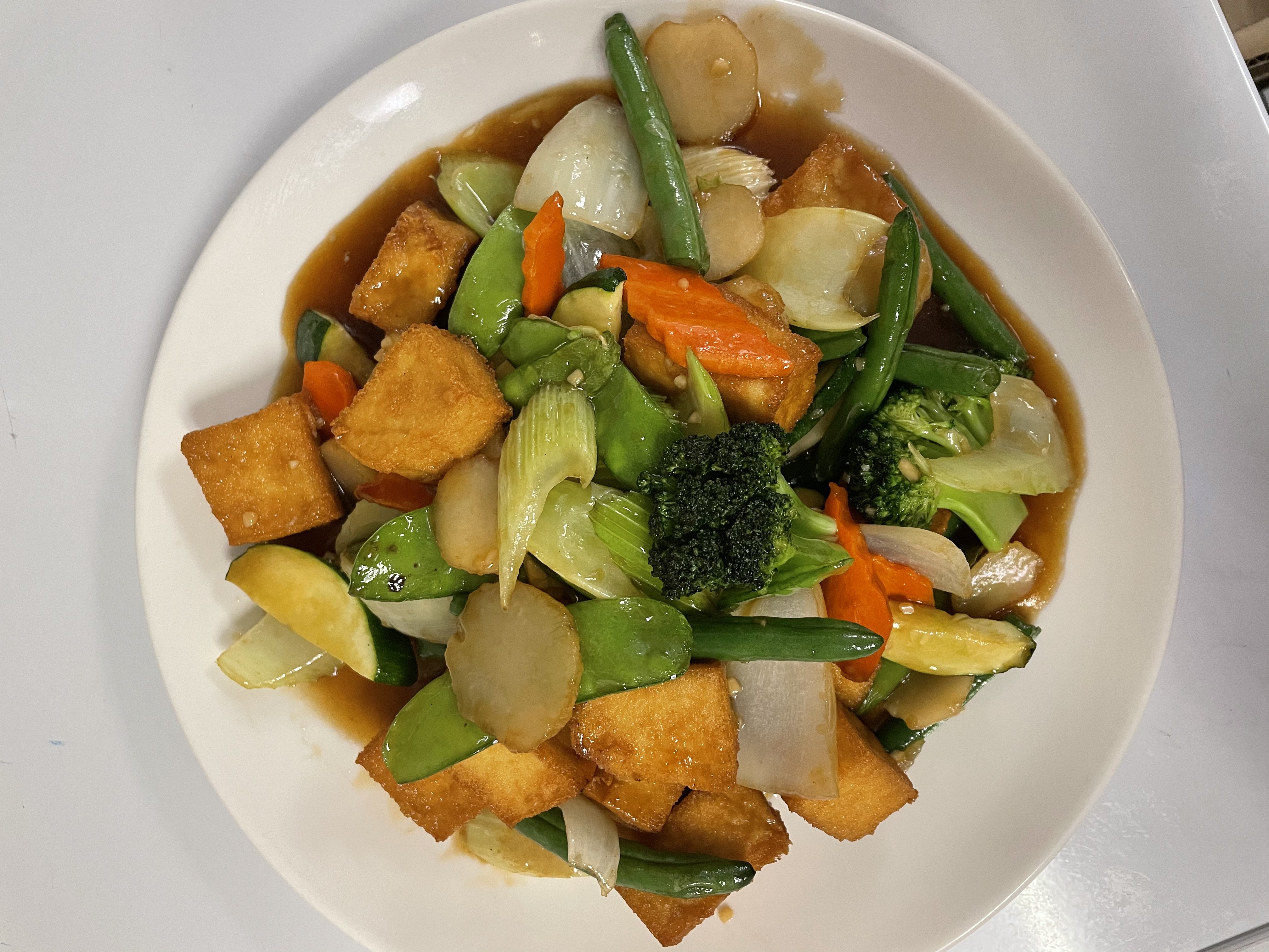 Order Tofu with Vegetable food online from Wa-Me Chinese Restaurant store, Orangevale on bringmethat.com