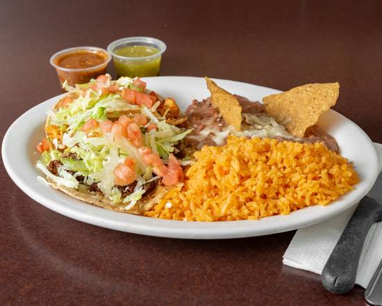 Order 2 Taco Platter food online from Los Burritos Tapatios store, Streamwood on bringmethat.com