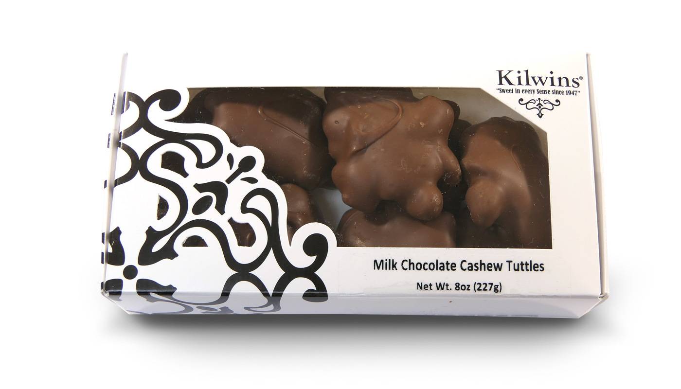 Order Milk Chocolate Cashew Tuttles 8 oz. food online from Kilwins store, Orange Beach on bringmethat.com