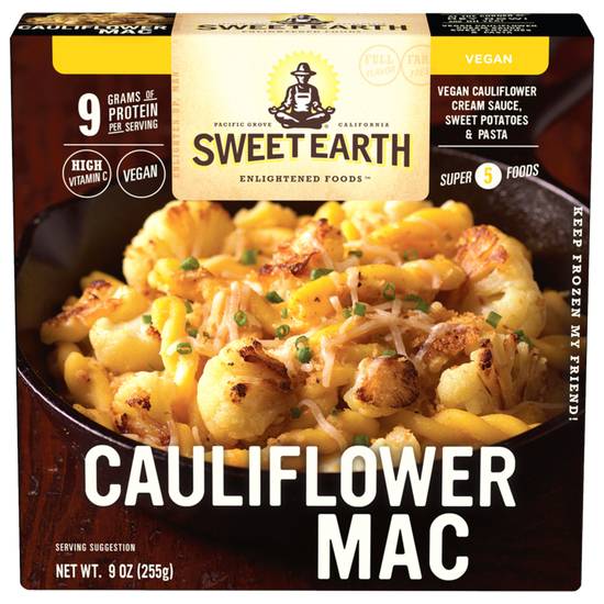 Order Sweet Earth Frozen Vegan Cauliflower Mac & Cheese Meal 9oz food online from Everyday Needs by Gopuff store, San Leandro on bringmethat.com