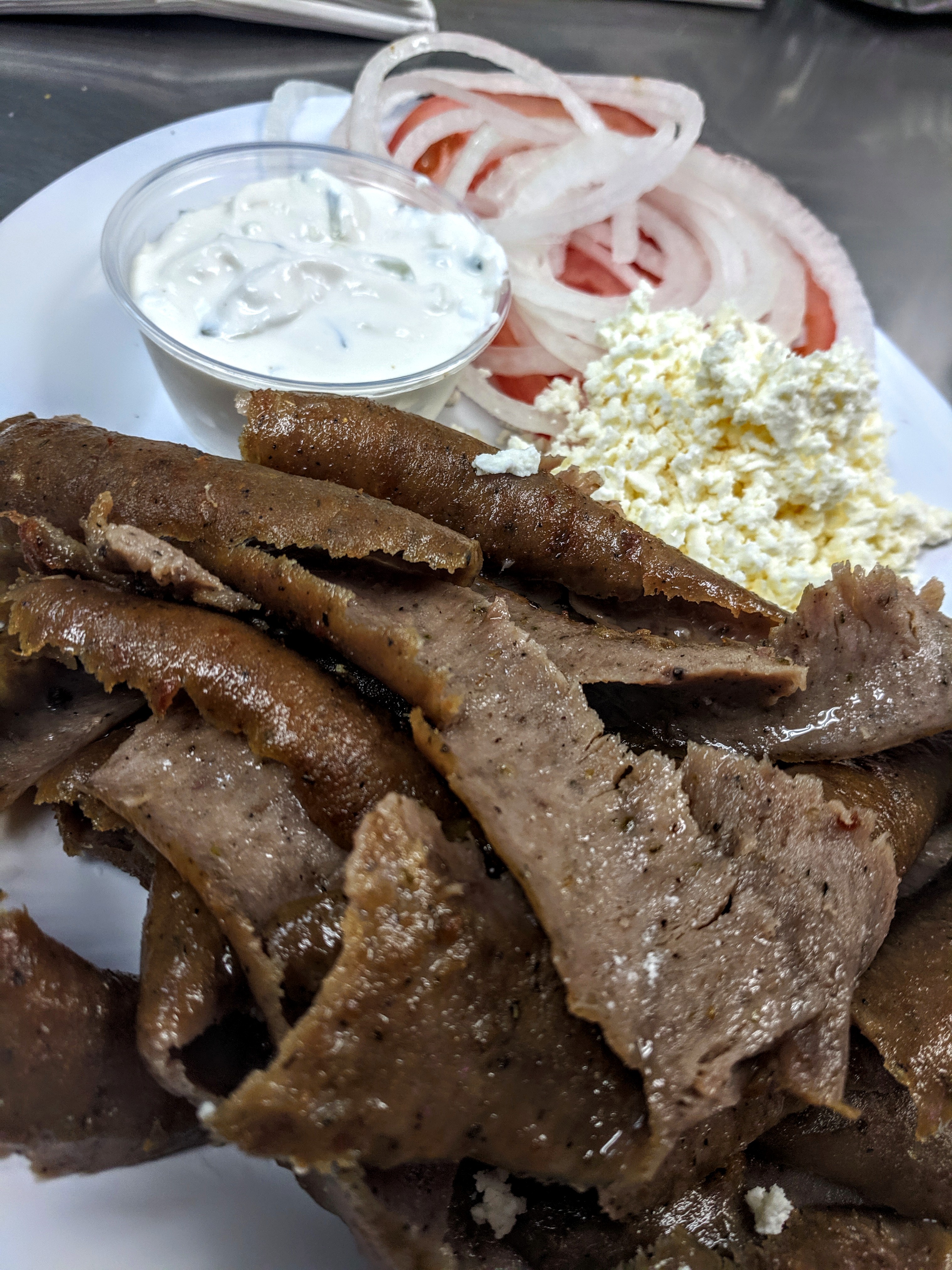 Order Gyros Platter Dinner food online from Eagle Restaurant store, Downers Grove on bringmethat.com
