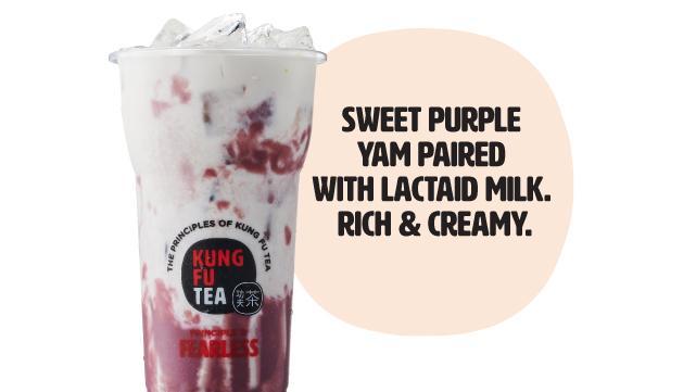 Order Purple Yam Latte food online from Kung Fu Tea store, Gaithersburg on bringmethat.com