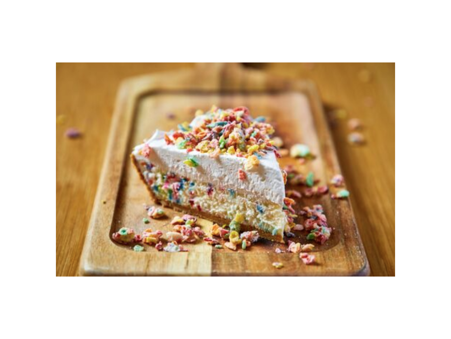 Order Fruity Pebbles Cheesecake food online from Roots Handmade Pizza - West Town store, Chicago on bringmethat.com
