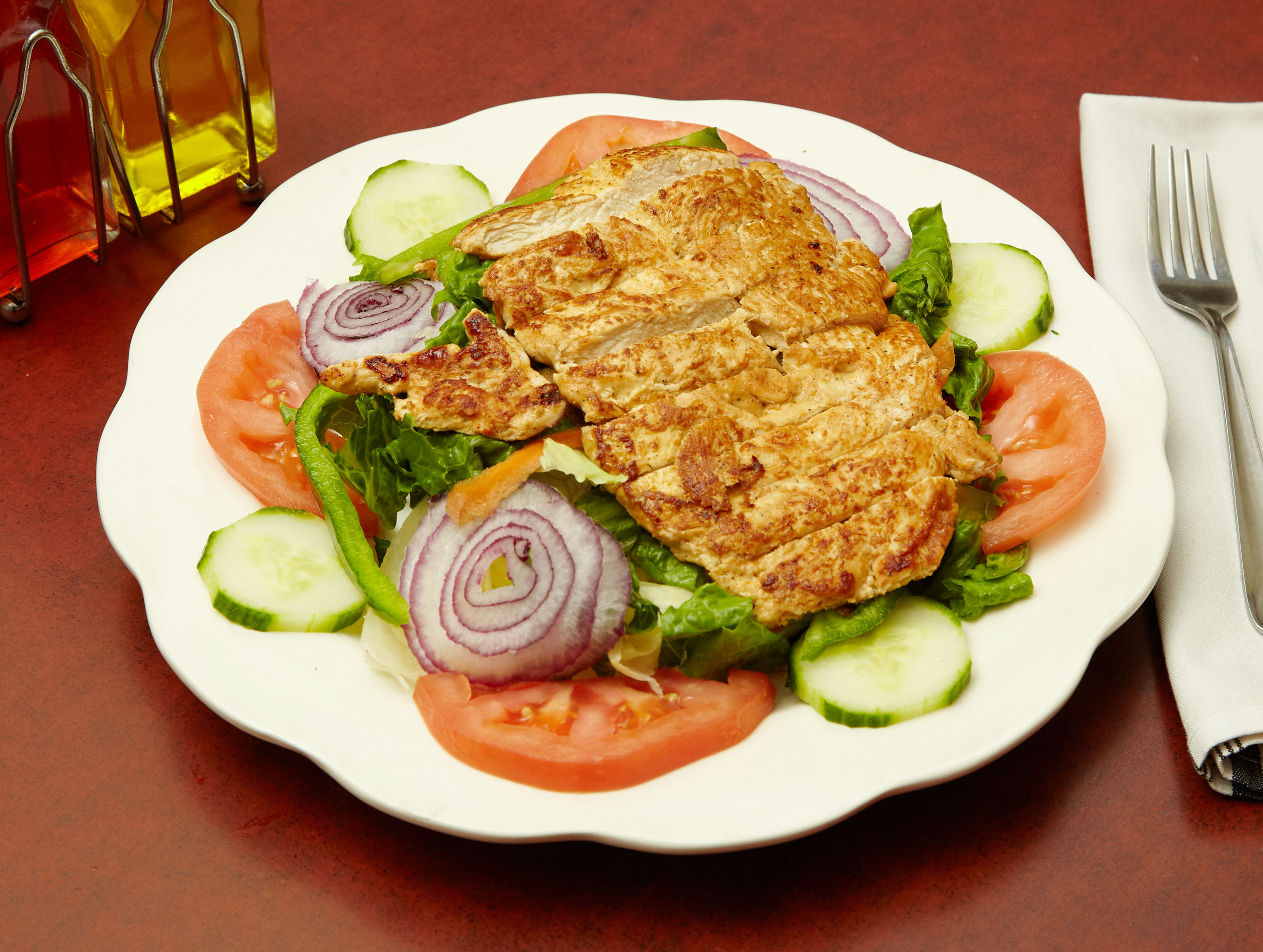 Order Grilled Chicken Caesar Salad food online from Grant Caffe store, Brooklyn on bringmethat.com