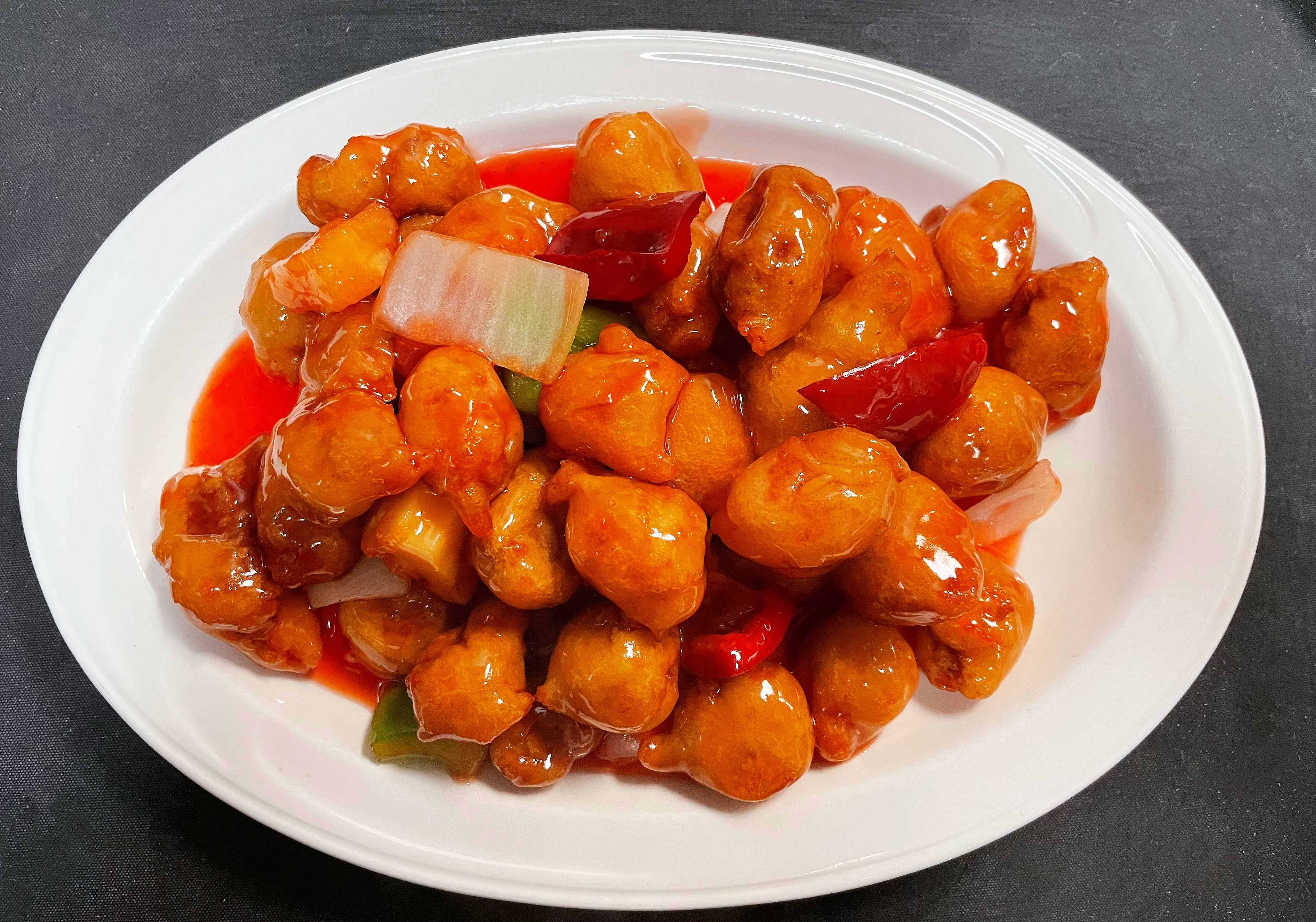Order Sweet and Sour Pork Family Dinner food online from Moon China Bistro store, Chandler on bringmethat.com