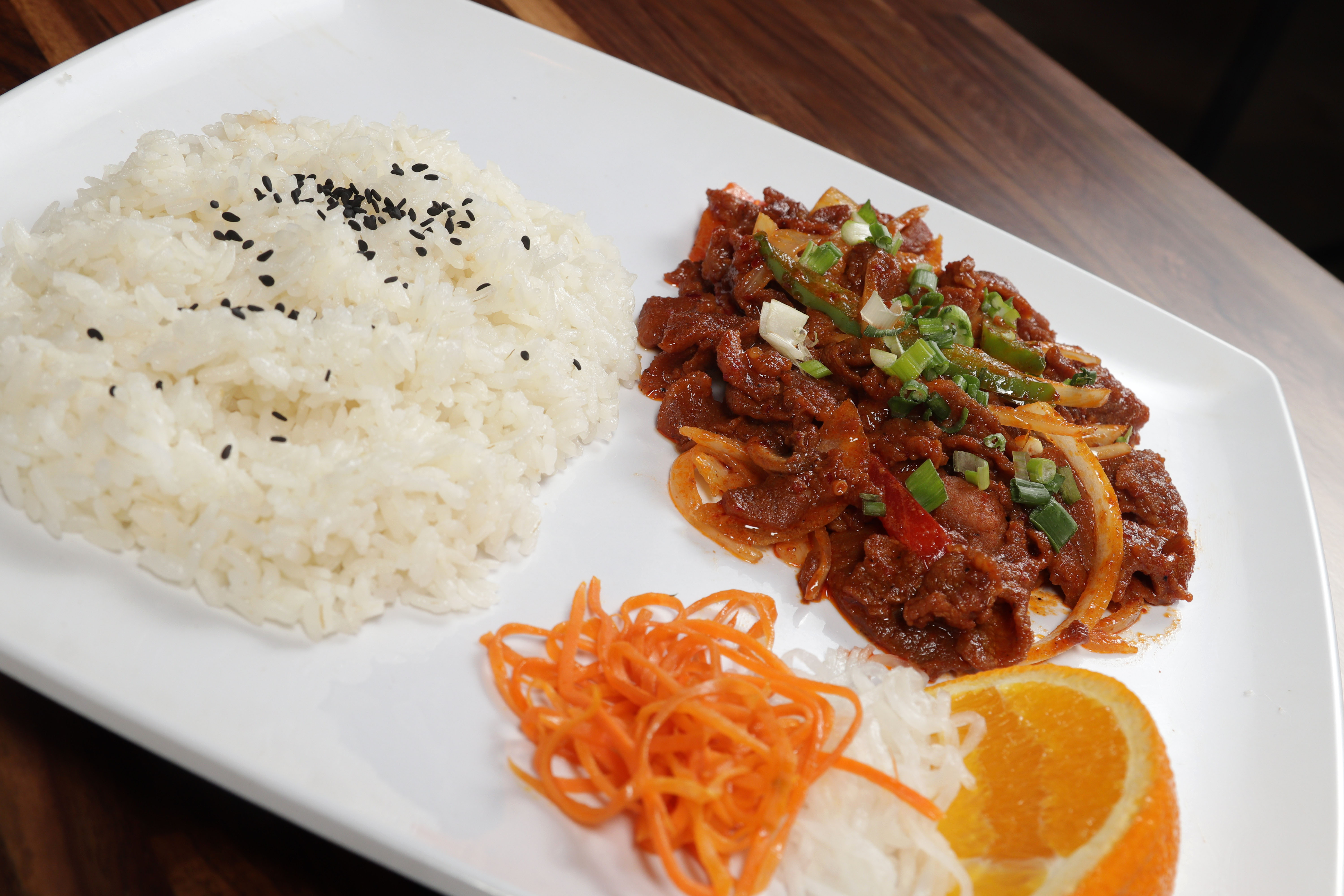 Order Korean Spicy Pork BBQ Platter food online from Momo store, Washington on bringmethat.com