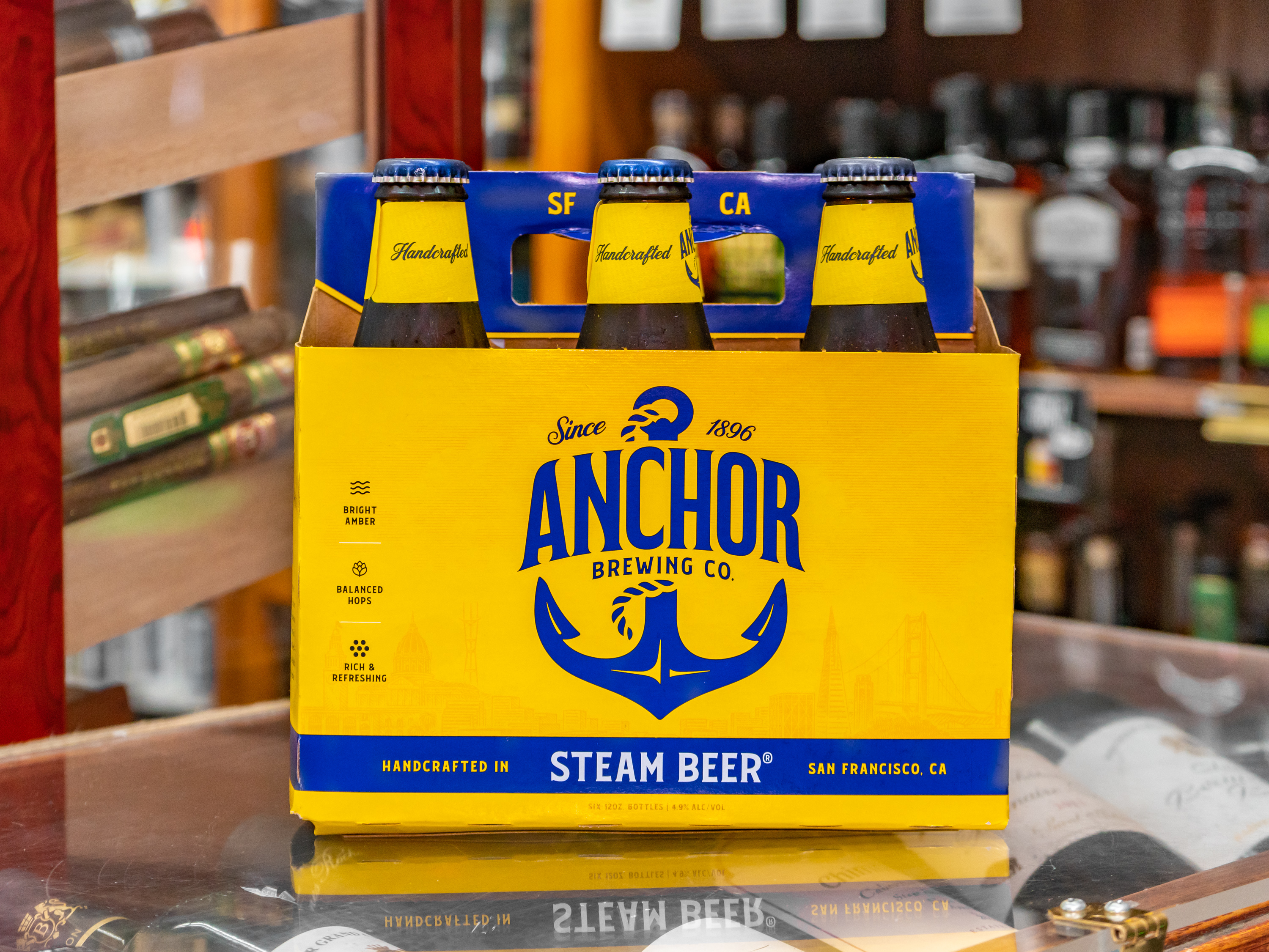 Order 6x12 oz. Bottle Anchor California Lager food online from Saucy Asian store, San Francisco on bringmethat.com