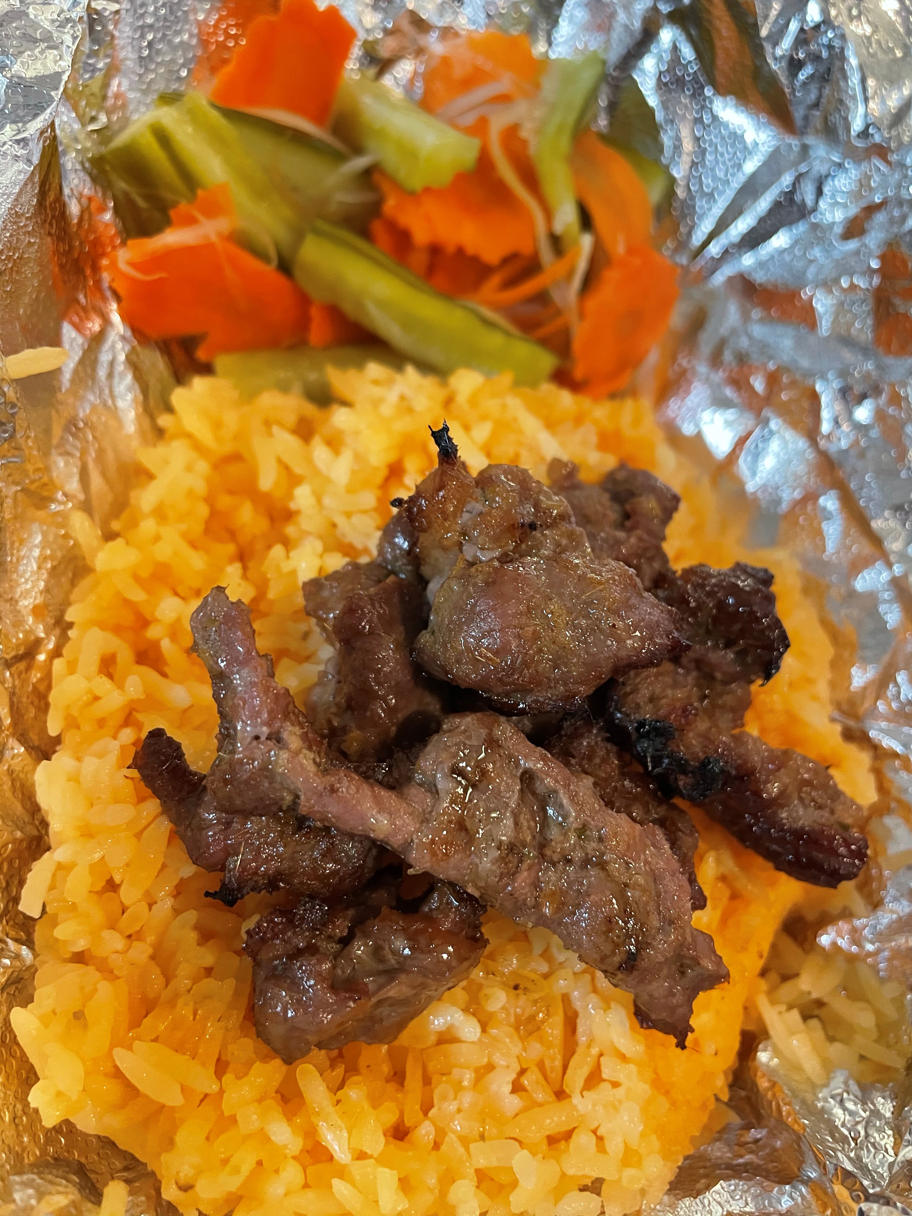 Order Lemongrass Beef Over Rice Platter food online from Thaily store, Chandler on bringmethat.com