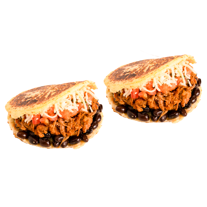 Order ~ Combo 2 Shredded Beef Signature Arepas food online from Guasaca store, Raleigh on bringmethat.com