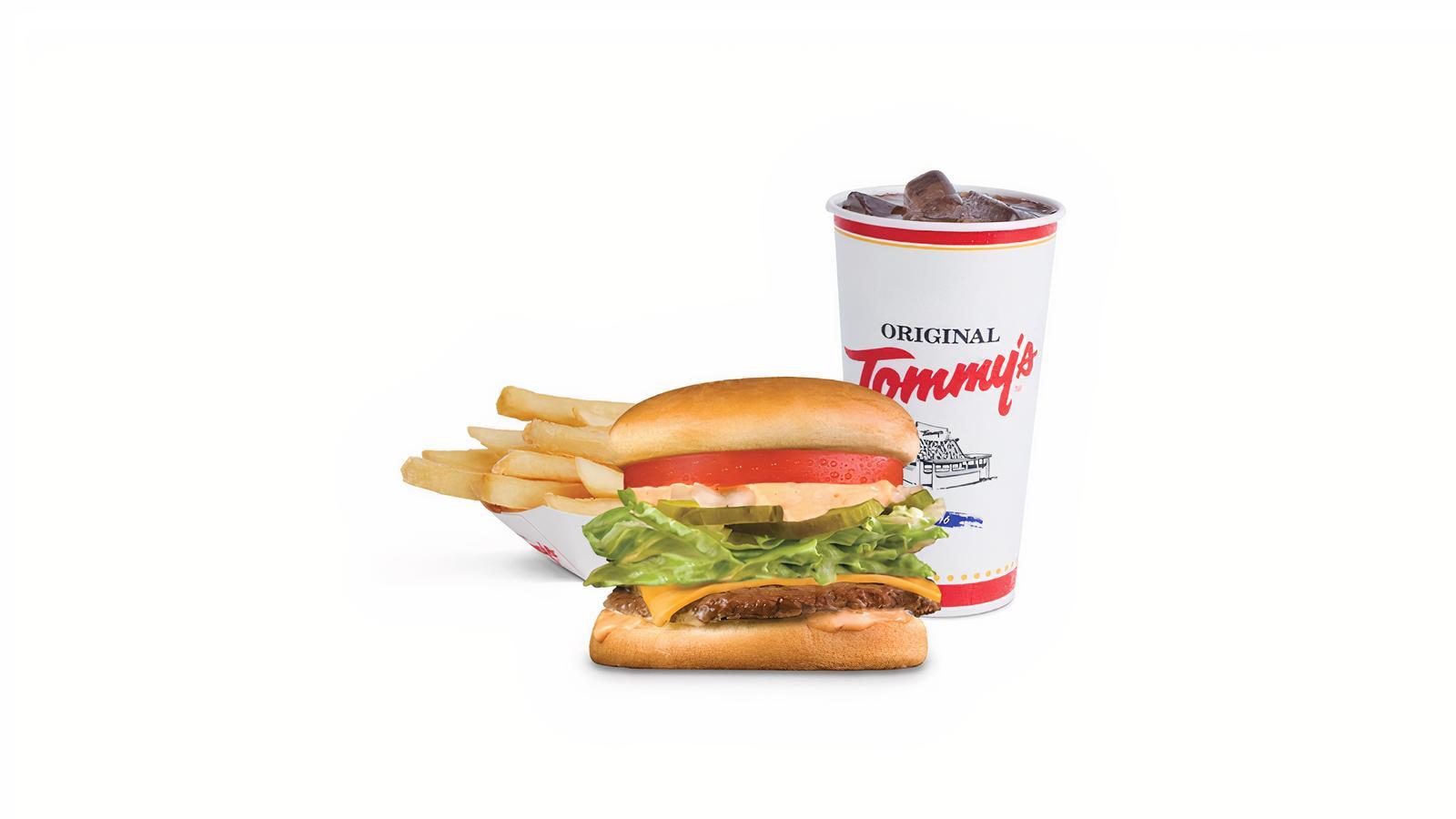 Order Combo #4 (California Classic Cheeseburger) food online from Original Tommy store, Corona on bringmethat.com
