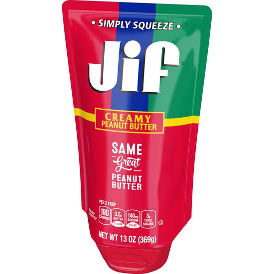 Order Jif Squeeze Creamy Peanut Butter, Smooth & Creamy Texture, Portable Peanut Butter Pouch, 13 OZ food online from Cvs store, LOS ANGELES on bringmethat.com