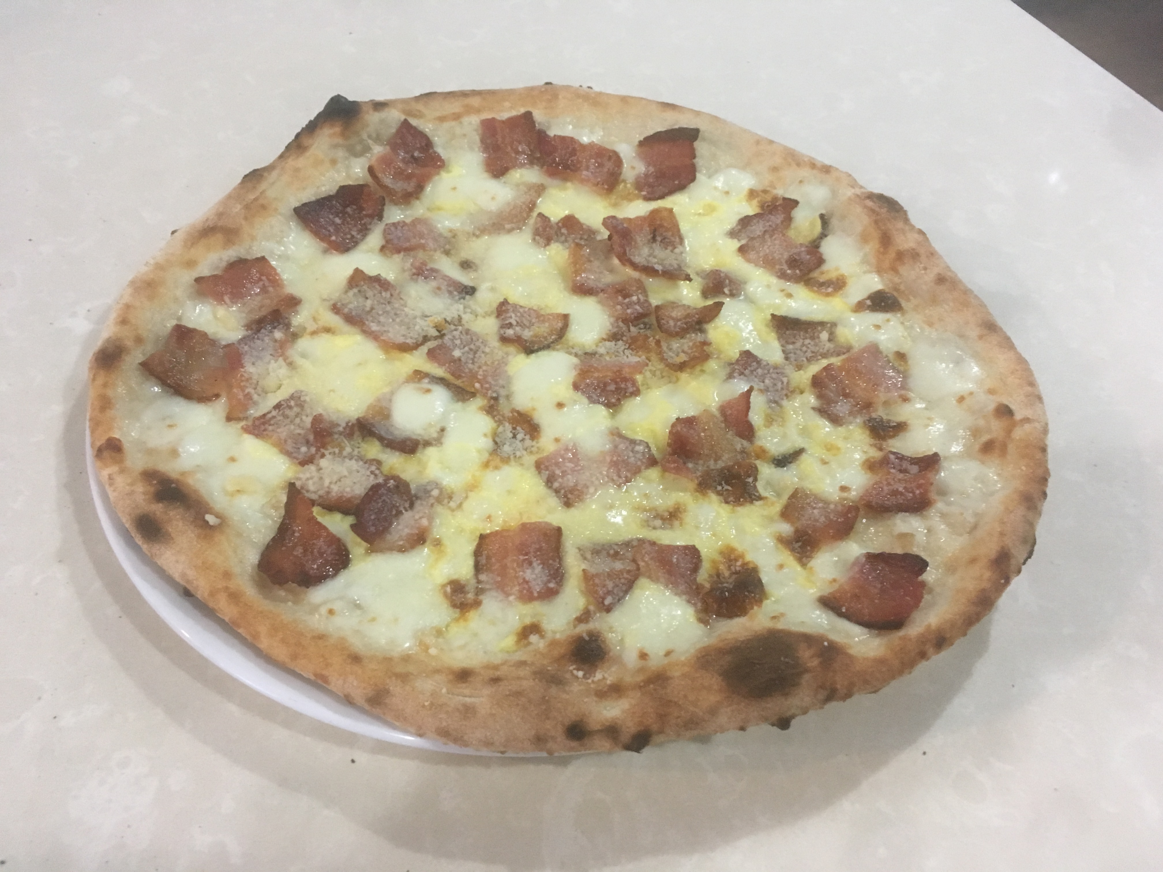 Order Carbonara Pizze food online from Provami Pizzeria store, Los Angeles on bringmethat.com
