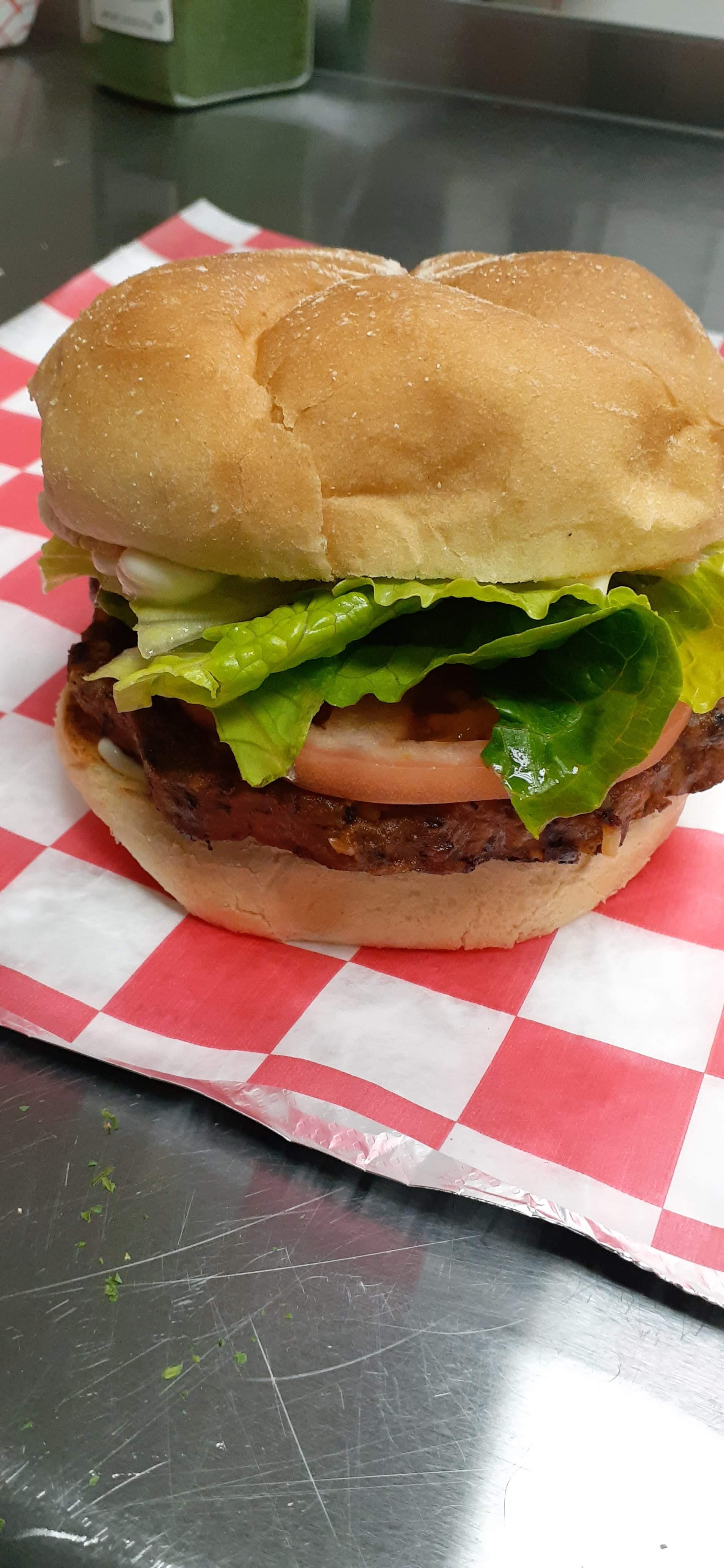 Order Veggie Burger food online from Crunch And Munch Take Out store, Bridgeport on bringmethat.com