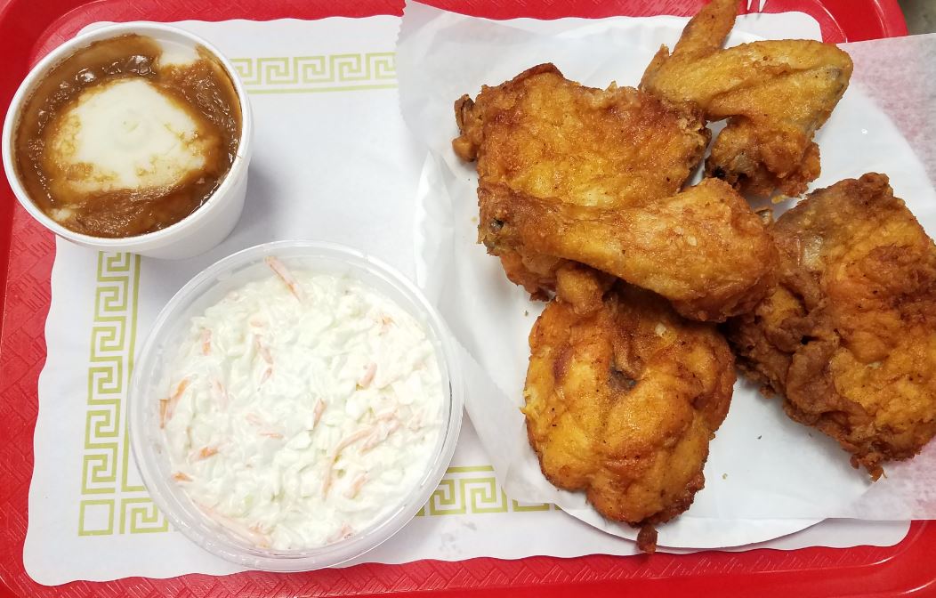 Order 25. Two Pieces Chicken Box Combo food online from Crown Fried Chicken store, Worcester on bringmethat.com