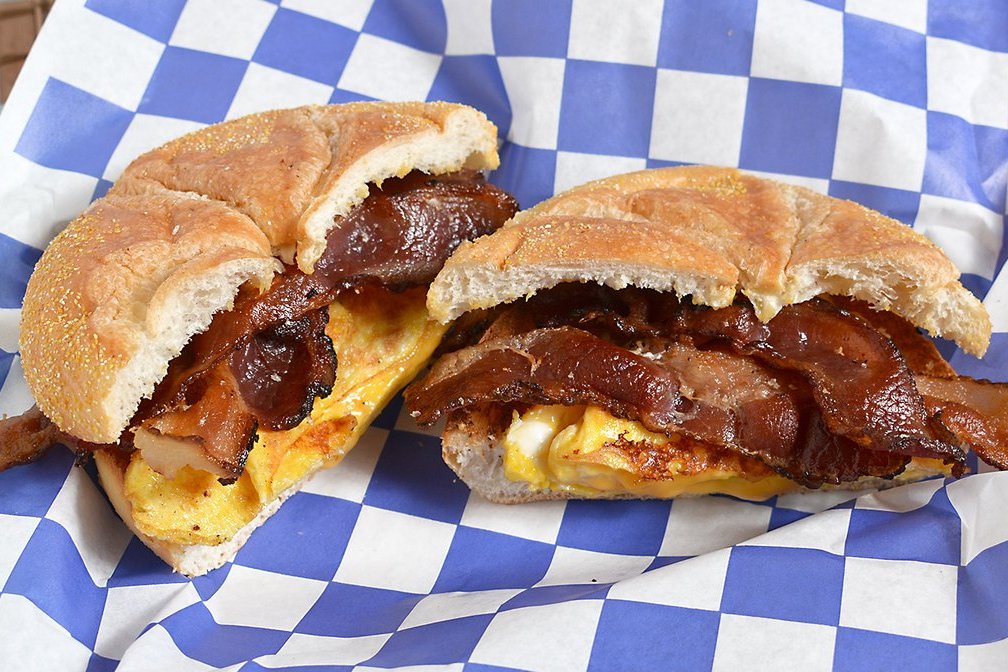 Order Bacon, Egg and Cheese Sandwich food online from Stella Blue Bistro store, Huntington on bringmethat.com