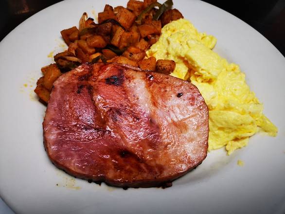 Order Country Ham and 3 Eggs food online from Jims Coffee Shop store, Alameda on bringmethat.com