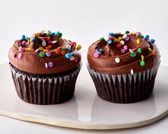Order Two Choc/Choc Cupcakes to go food online from Magnolia Bakery Bleecker Street store, New York on bringmethat.com