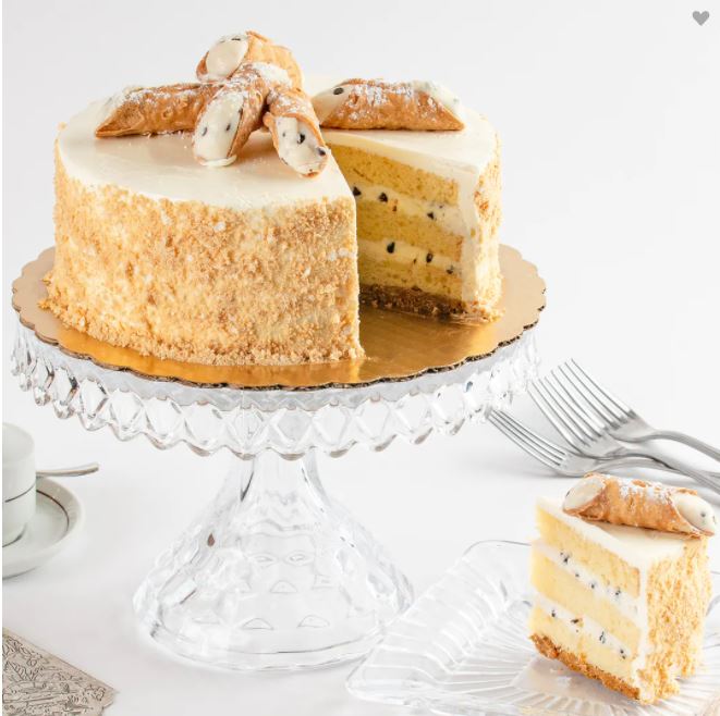 Order Cannoli Cake food online from Mozzicato Depasquale Bakery Pastry Shop & Cafe store, Wallingford on bringmethat.com