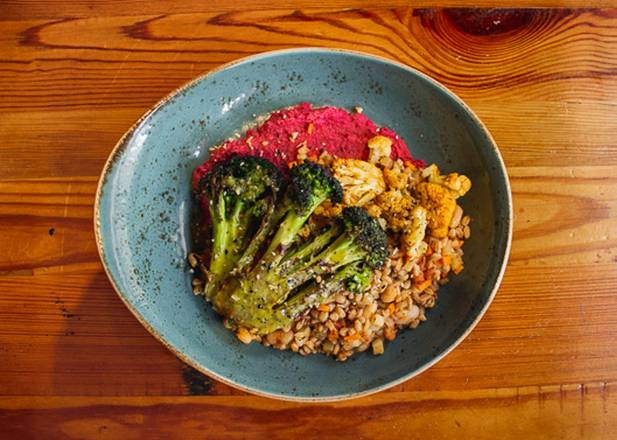 Order Broccoli Steak with Farro food online from Cafe Benelux store, Milwaukee on bringmethat.com