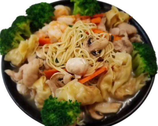 Order Wonton Noodle Soup food online from Oishi Teriyaki & Sushi store, Paramount on bringmethat.com
