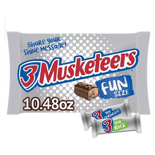Order 3 Musketeers Halloween Fun Size Chocolate Candy Bars, Small Bag - 10.48 oz food online from Walgreens store, Mckinney on bringmethat.com