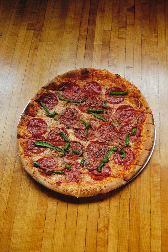 Order LG Pepperoni & Peppers food online from Flatbread Company store, Salem on bringmethat.com