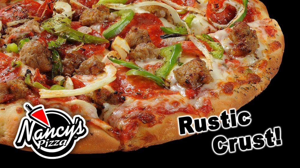 Order Rustic Crust Cheese Pizza - X-Large 16'' (36 Slices) (Serves 4-5 People) food online from Nancy's Pizza store, Atlanta on bringmethat.com
