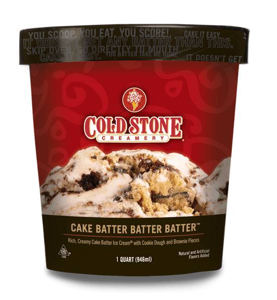 Order Cake Batter Batter Batter™ Pre-packed Quart food online from Cold Stone store, Oceanside on bringmethat.com
