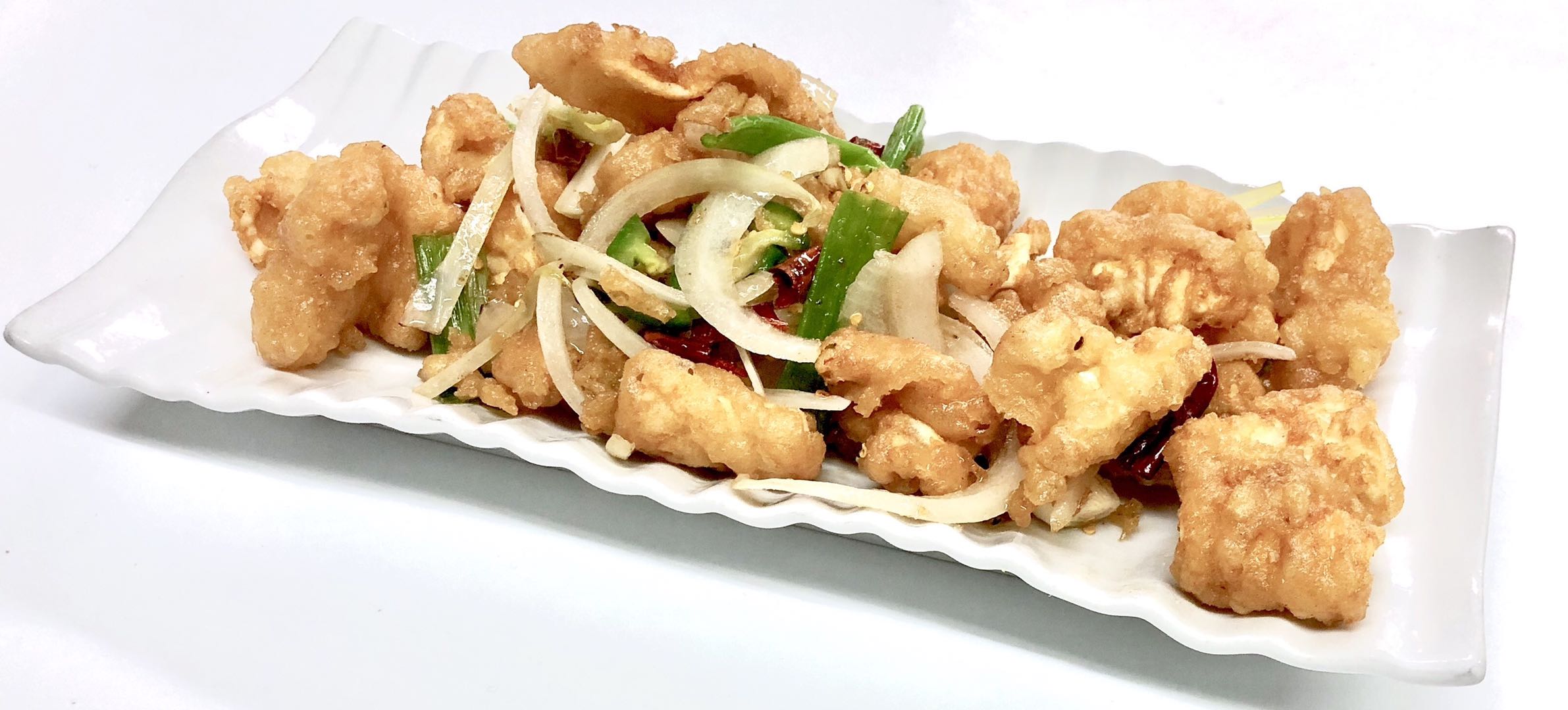 Order 11. Fried Calamari food online from Mei-Don Chinese Cuisine store, Santa Rosa on bringmethat.com