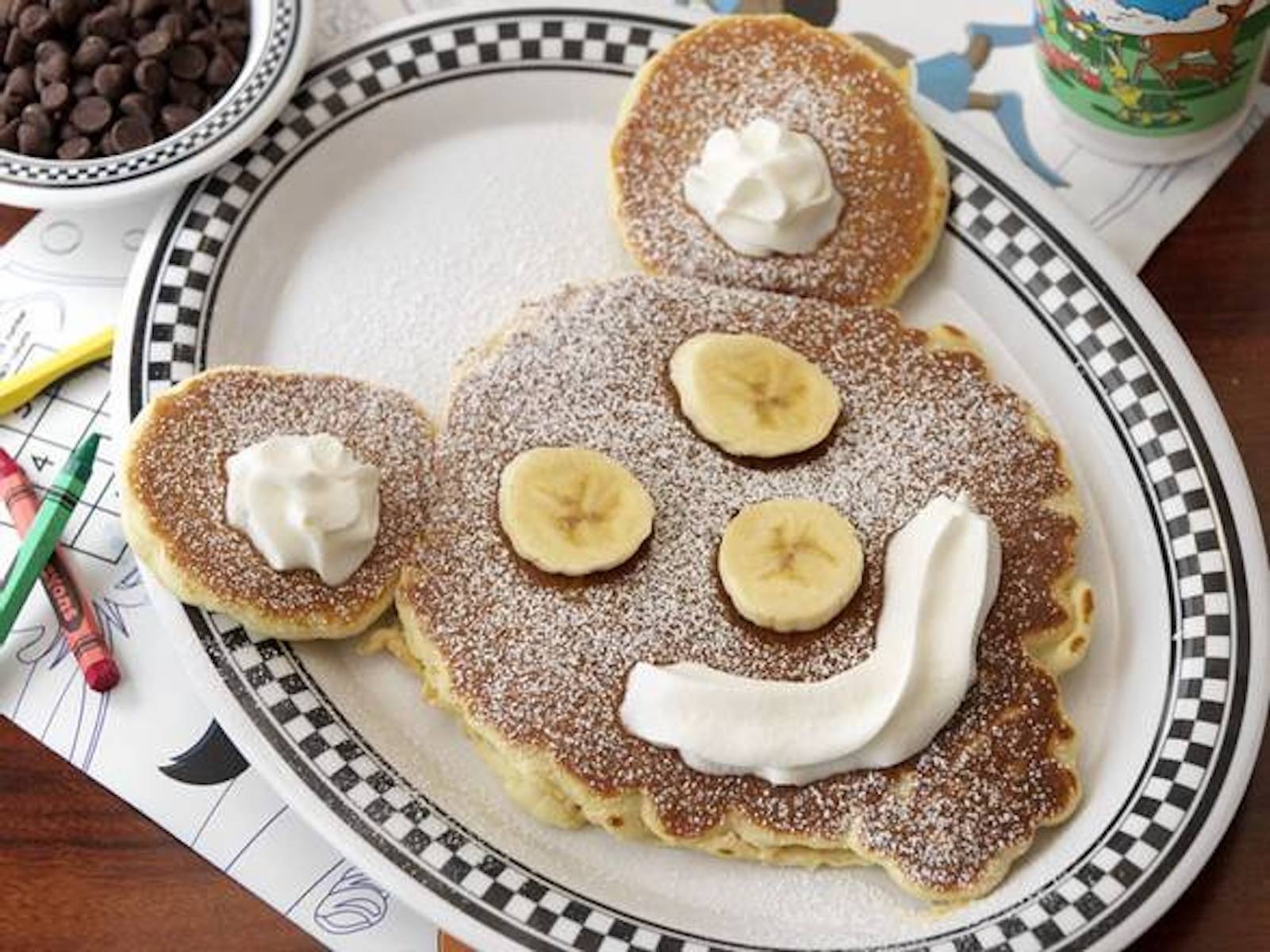 Order Kid's Funny Face Pancake food online from Deluxe Diner store, Chicago on bringmethat.com