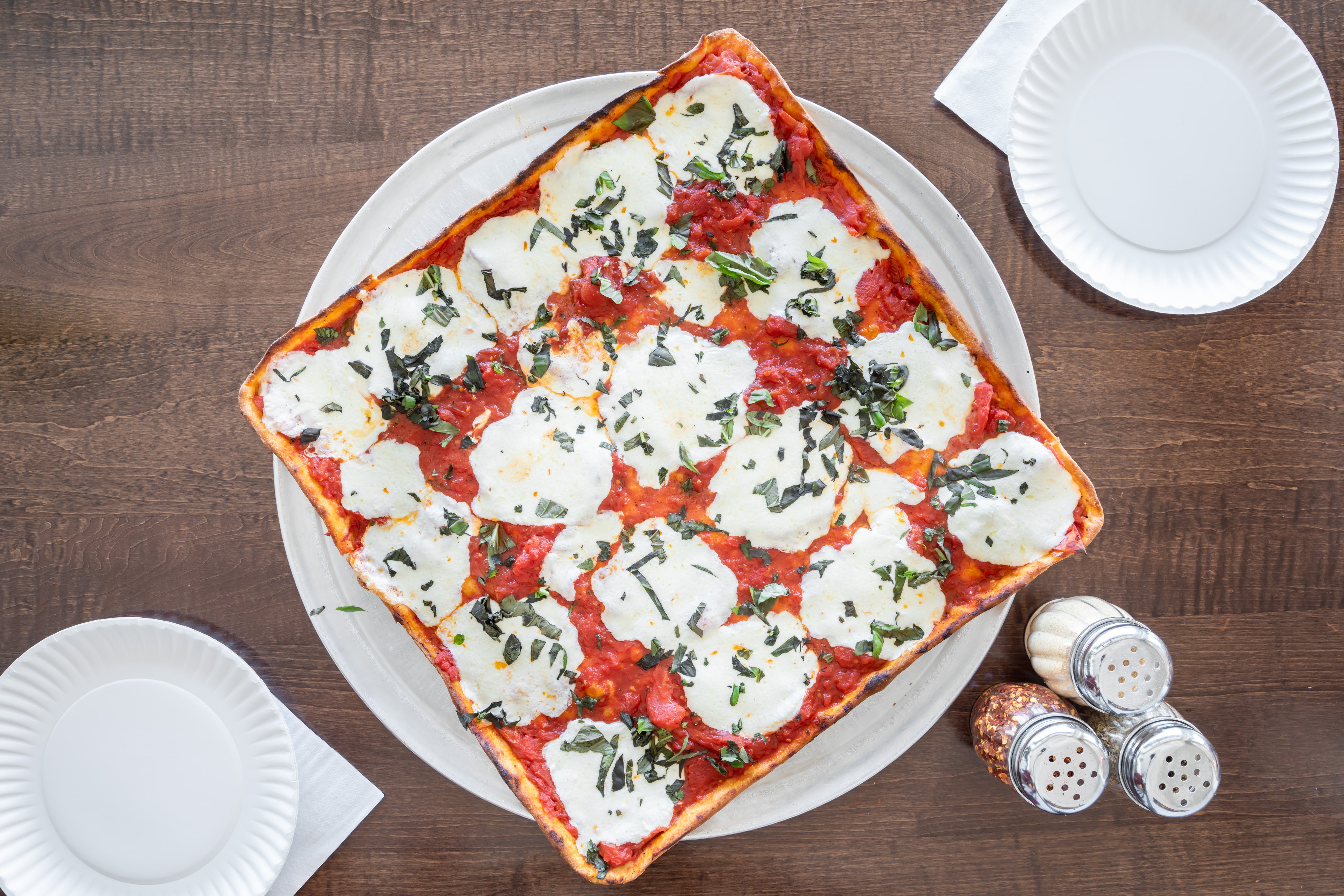 Order Joe’s Famous Margherita Pizza - Square Large food online from Joe's Pizza II store, Wall Township on bringmethat.com